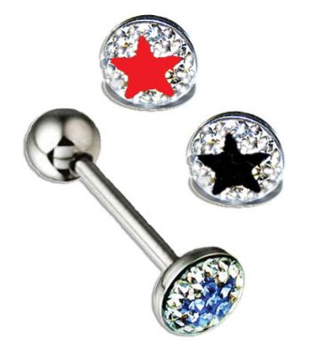 JEWELLED STAR BARBELL